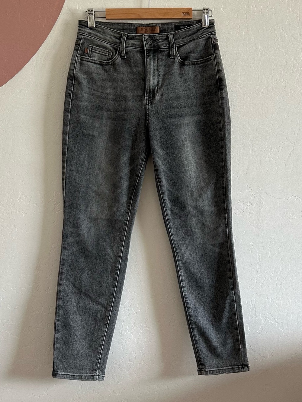 Judy Blue Slim Fit High Rise Stonewash Gray Jeans size 7/28